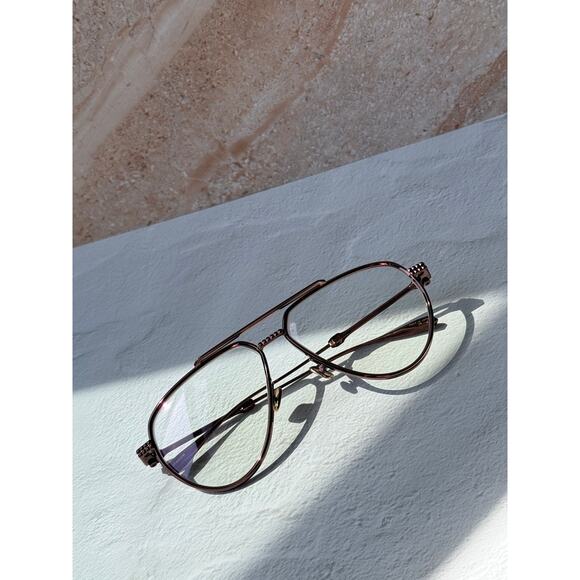 NEW Valentino VLX133-C Rose Gold Metal Pilot Aviator Frames
